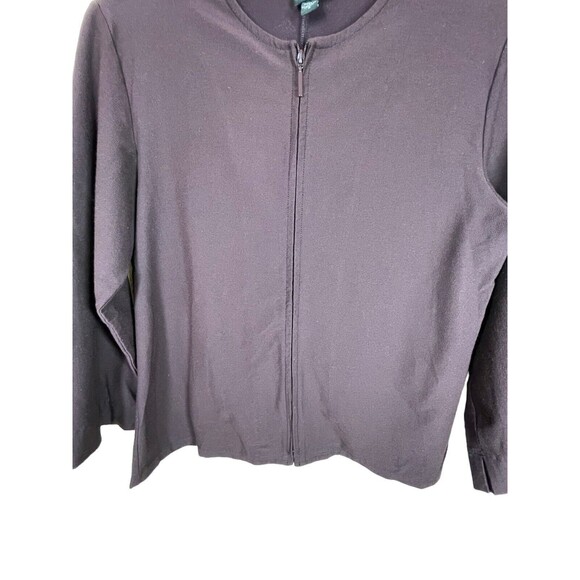 Eileen Fisher Jacket Women Small Merlot Full Zip Viscose Nylon Spandex Made USA - Picture 5 of 13